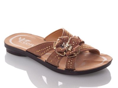 Шлепанцы детские DeMur (26-30) GElena-N1B-brown (лето)