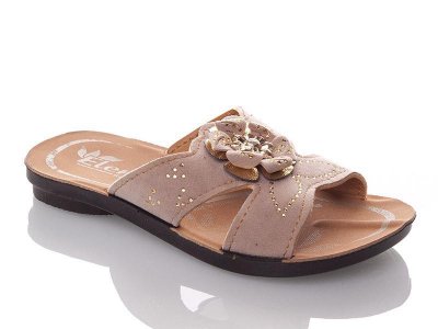 Шлепанцы детские DeMur (30-35) GElena-N2A-beige (лето)