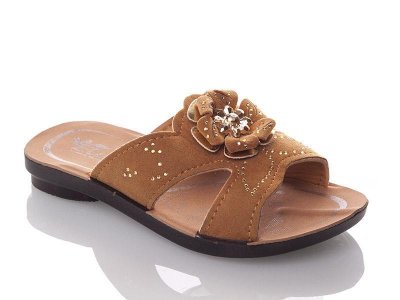 Шлепанцы детские DeMur (30-35) GElena-N2A-brown (лето)