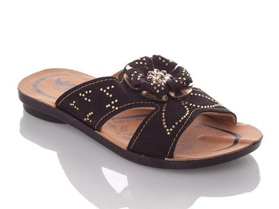 Шлепанцы детские DeMur (26-30) GElena-N2B-black (лето)