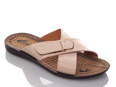 Шлепанцы мужские DeMur (40-45) M6377 beige (лето)