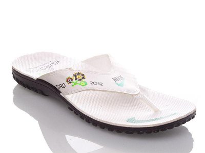 Шлепанцы мужские DeMur (40-45) MN white-green V (лето)