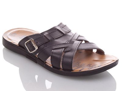 Шлепанцы мужские DeMur (40-44) MN21 black (лето)