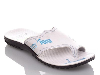 Шлепанцы мужские DeMur (40-45) MP white-blue P (лето)