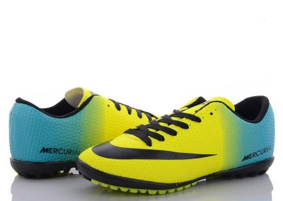 Бутсы подростковые VS (36-39) Nike Mercurial (36-39)yellow-black (деми)