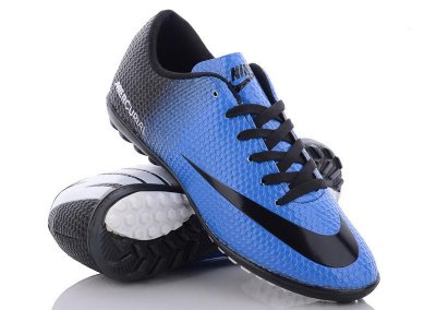 Бутсы подростковые VS (36-39) Nike Mercurial(36-39)blue-black (деми)