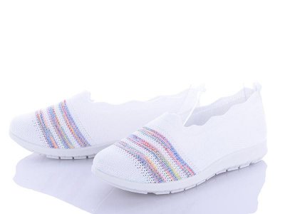 Слипоны женские Gedanni (36-41) H3 white-l.blue (деми)