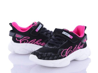 Кроссовки для девочек Clibee-Apawwa (32-37) F9 black-peach (деми)