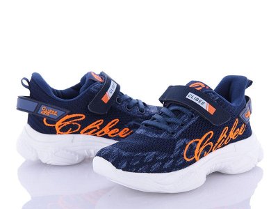 Кроссовки для мальчиков Clibee-Apawwa (32-37) F9 d.blue-orange (деми)
