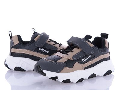 Кроссовки для мальчиков Clibee-Apawwa (33-38) F993 grey-black (деми)