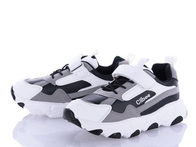 Кроссовки для мальчиков Clibee-Apawwa (33-38) F993 white-black (деми)