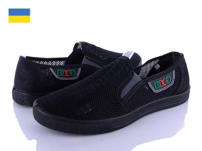 Слипоны мужские Slipers (41-45) M83 черный (лето)