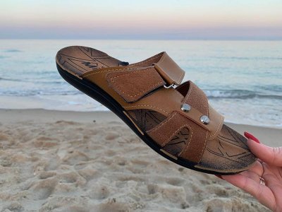 Шлепанцы мужские DeMur (40-45) M405 camel (лето)