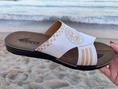 Шлепанцы мужские DeMur (40-45) M6396 white (лето)