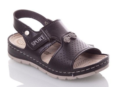 Босоножки детские для мальчиков Sali (25-30) 293D black (лето)