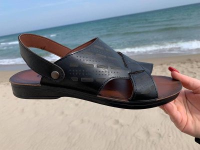 Босоножки мужские DeMur (40-44) M5880 black уценка (лето)