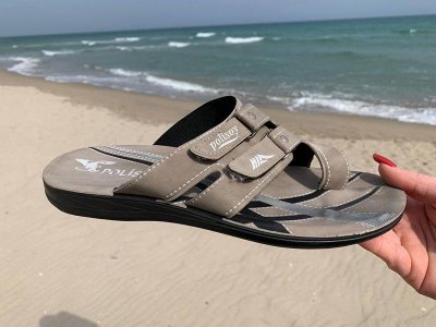 Шлепанцы мужские DeMur (40-44) MPolisoy L beige (лето)