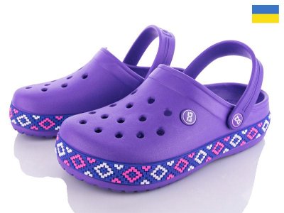 Кроксы женские Roks (36-41) 422 фиол-фиол (лето)