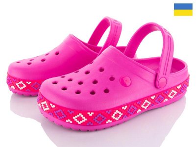 Кроксы женские Roks (36-41) 422 розовый-розовый (лето)