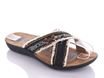 Шлепанцы детские DeMur (30-35) 402 black (лето)