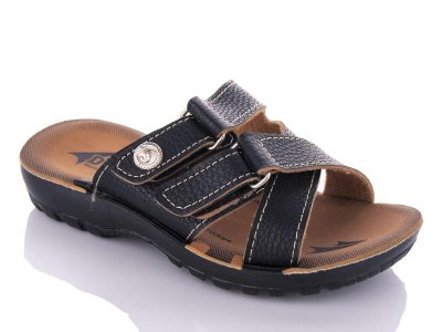 Шлепанцы детские DeMur (25-30) 710 black (лето)