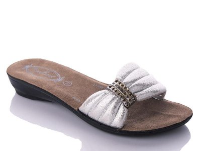 Шлепанцы детские DeMur (30-35) A809 silver (лето)