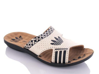 Шлепанцы детские DeMur (30-35) Aadik beige-black (лето)