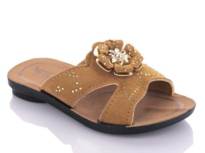 Шлепанцы детские DeMur (25-29) Belena2 brown (лето)