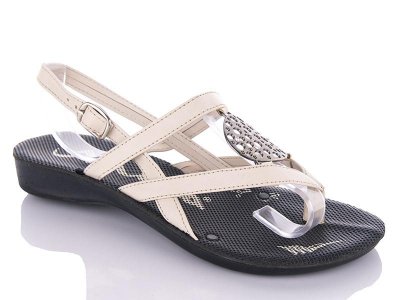 Босоножки женские DeMur (37-41) Collar beige (лето)