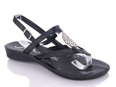 Босоножки женские DeMur (37-41) Collar black (лето)