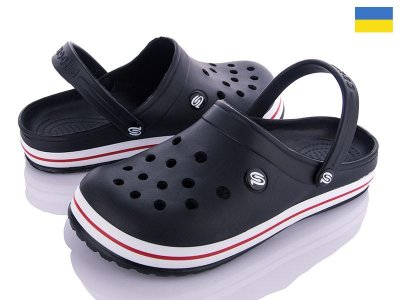 Кроксы мужские Roks (41-46) 224 черный (лето)