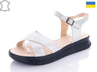 Босоножки женские Sali (36-40) 612-333 white-silver (лето)