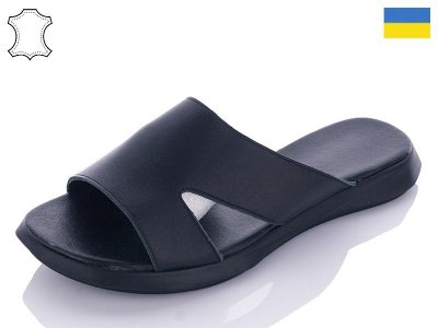 Шлепки женские Sali (36-40) 142 black (лето)