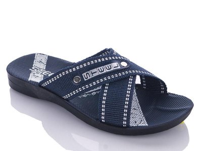 Шлепанцы мужские DeMur (41-45) STL1 blue-white (лето)