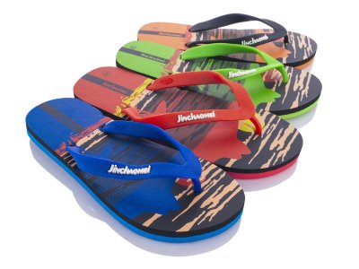 Шлепки подростковые Sanlin2 (36-41) M61 mix (лето)
