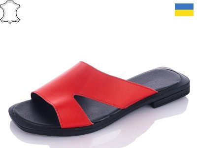 Шлепки женские Sali (36-40) 142 red (лето)