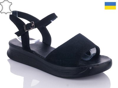 Босоножки женские Sali (36-40) 621 black zamsh (лето)