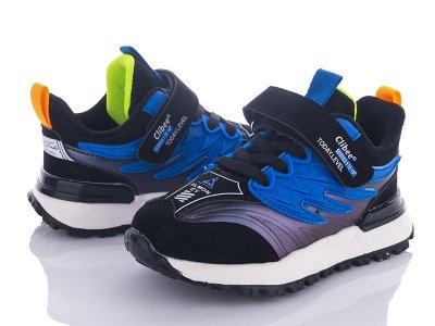 Кроссовки для мальчиков Clibee-Apawwa (26-31) L212 black-royal (деми)