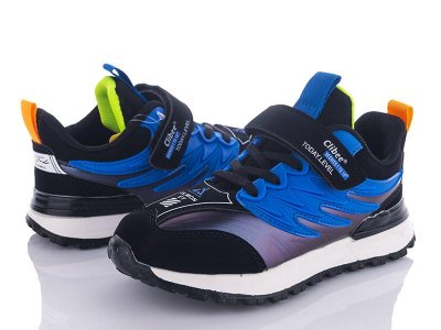 Кроссовки для мальчиков Clibee-Apawwa (32-37) L212A black-royal (деми)