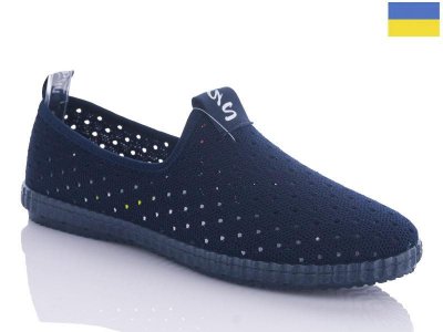 Слипоны женские DeMur (36-40) 526 blue (лето)