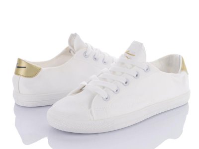 Кеды женские Class-shoes (36-40) WB21 white-gold (деми)