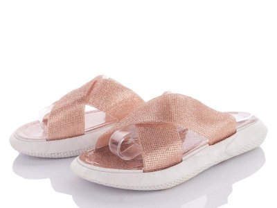 Шлепки женские Dago (36-41) Шлепки Ж255-9 пудра (лето)