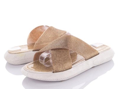 Шлепки женские Dago (36-41) Шлепки Ж255-9 шампань (лето)