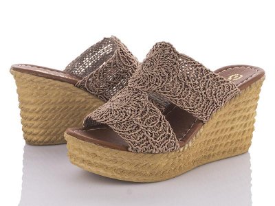 Шлепки женские Violeta (36-40) 15001 kahve (лето)