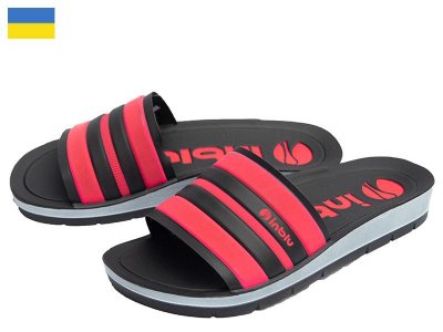 Шлепки женские Inblu (35-41) CP000025 black-red (лето)