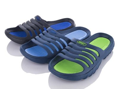 Шлепки подростковые JIBUKANG (36-41) 86B-2 mix (лето)