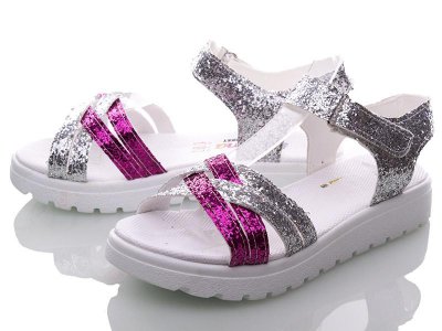 Босоножки детские для девочек ShoesViento (31-36) Enigma серебряный (31-36) (лето)