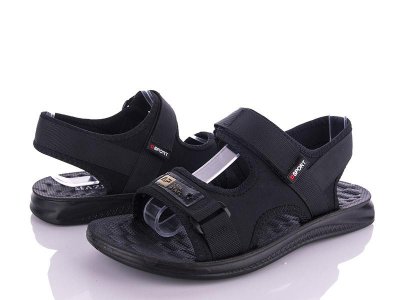 Босоножки мужские Baolikang (40-45) 68 black (лето)