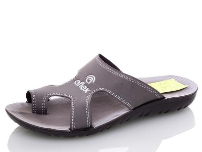 Шлепки подростковые Lenase (36-39) LS4010 сер (лето)