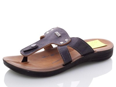 Шлепки подростковые Lenase (36-39) LS1058 сер (лето)